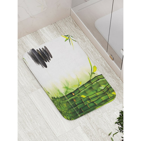 Противоскользящий коврик для ванной, сауны, бассейна JOYARTY Водный бамбук bath_21851