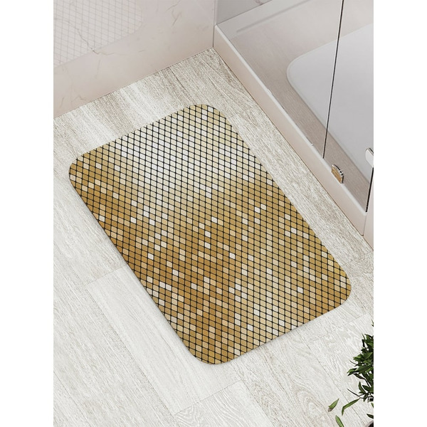 Противоскользящий коврик для ванной, сауны, бассейна JOYARTY Блеск квадратов bath_28361
