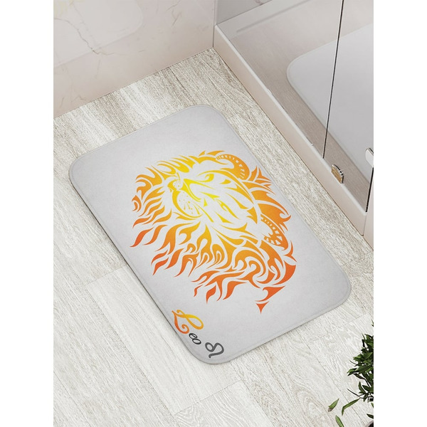 Противоскользящий коврик для ванной, сауны, бассейна JOYARTY Солнечный лев bath_13362