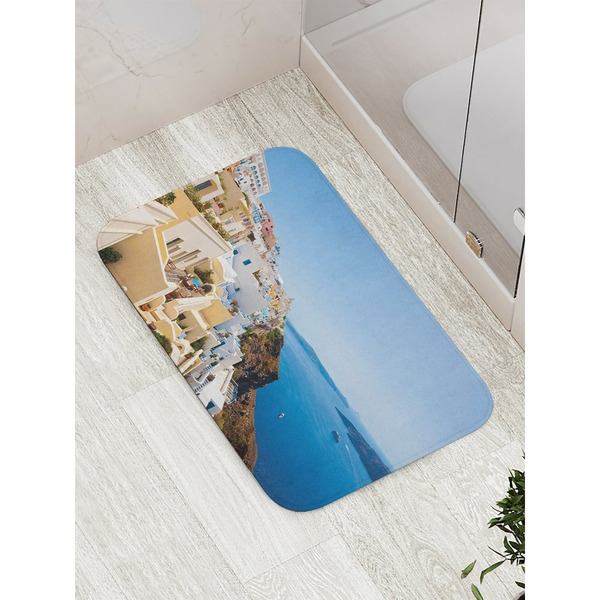 Противоскользящий коврик для ванной, сауны, бассейна JOYARTY Надводный городок bath_14421