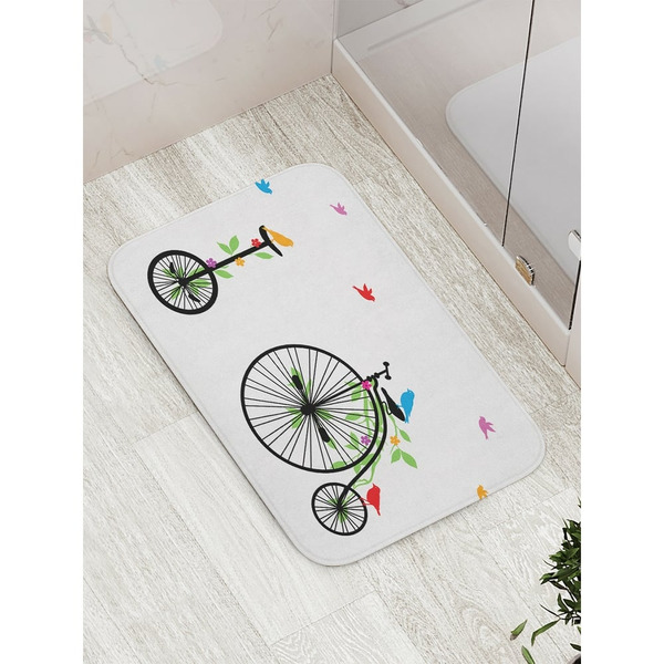 Противоскользящий коврик для ванной, сауны, бассейна JOYARTY Необычные велосипеды bath_17794