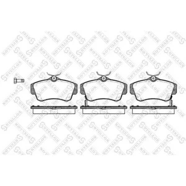 Тормозные колодки дисковые передняя ось STELLOX 764 002B-SX