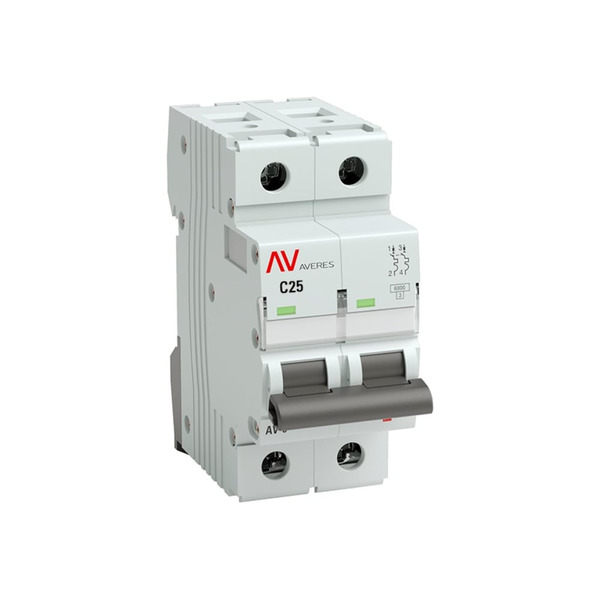 Автоматический выключатель EKF AV-10 AVERES mcb10-2-25C-av