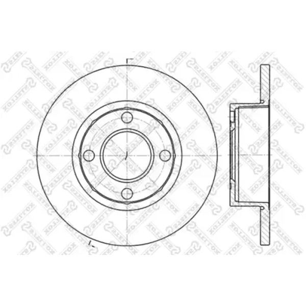 Тормозной диск STELLOX 6020-4737-SX невентилируемый передняя ось