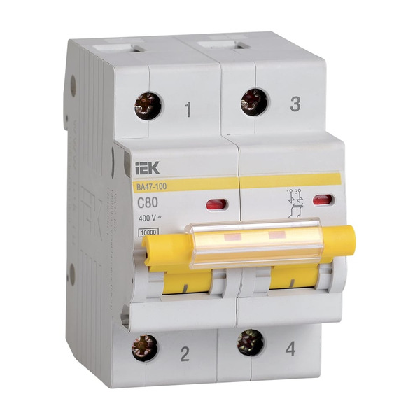 Автоматический выключатель IEK ВА 47-100 MVA40-2-080-C