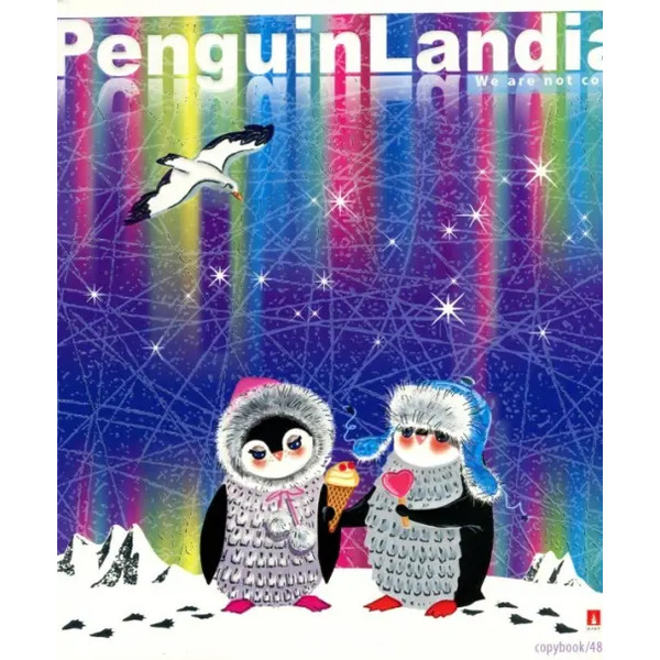 Тетрадь общая Веселые пингвины, 48 листов, А5, клетка, в ассортименте