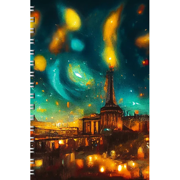 Тетрадь для конспектов Ночное сияние, 60 листов, клетка, А4