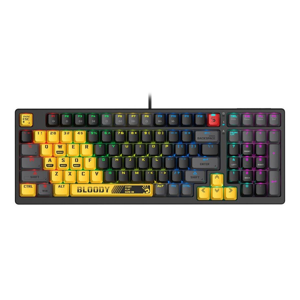 Клавиатура A4Tech Bloody S98 Sports Lime желтый/серый