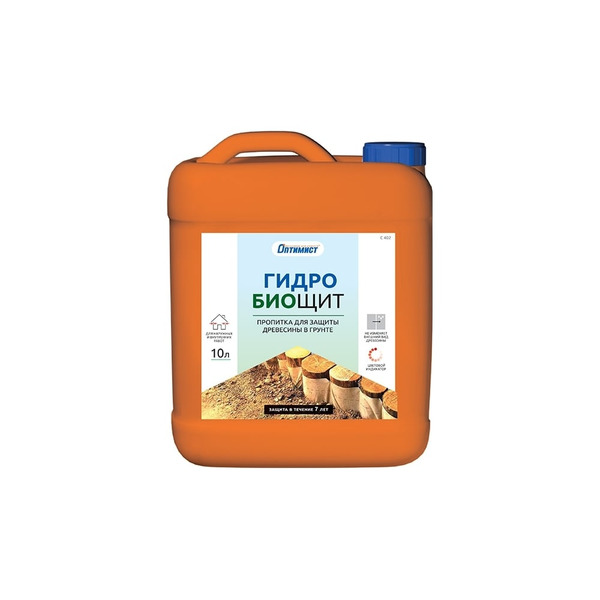 Пропитка для защиты древесины в грунте ОПТИМИСТ Гидробиощит С402 OPI013