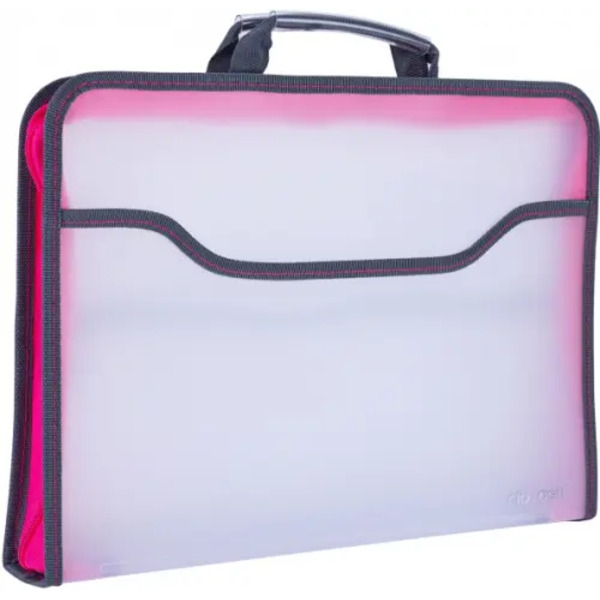 Папка-портфель "Deli", цвет: в ассортименте, A4, 8 отделений, 0,65 мм, арт. E38129