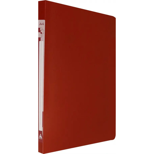 Папка для документов с металлическим пружинным скоросшивателем, A4, пластик, красный (PZ05PRED)