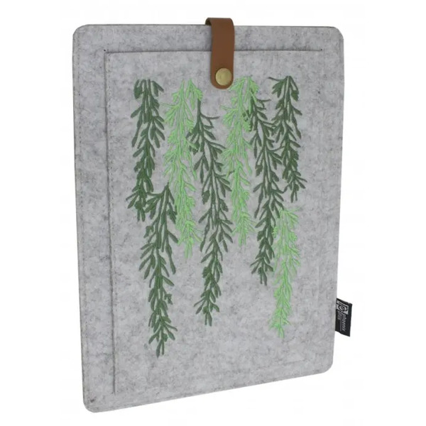 Папка из синтетического фетра Листья, А4, 2 отделения