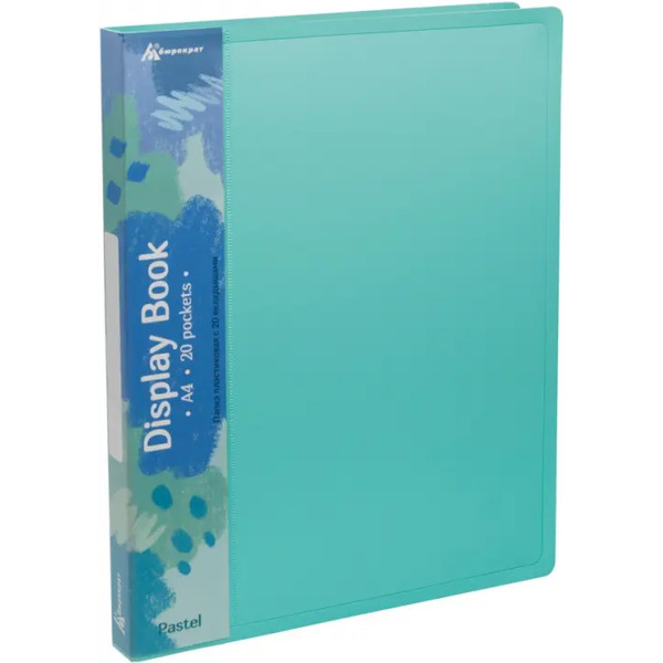 Папка с 20 вкладышами Pastel, A4, мятная