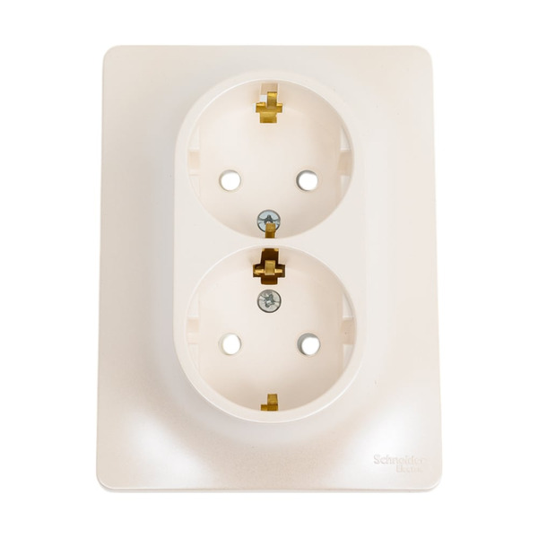 Двухместная розетка Systeme Electric GLOSSA GSL000626