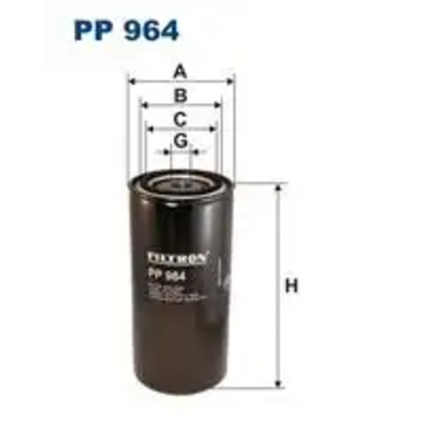 Топливный фильтр FILTRON PP 964 Volvo 5000/7000/B7/B10/B12/FH12/FL12/FM7/FM12/NH12/NL10