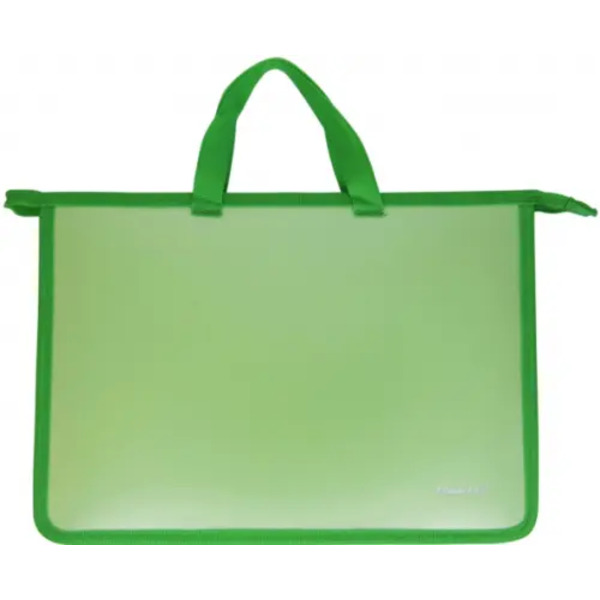 Папка для тетрадей на молнии "Silwerhof. Gems", цвет: зеленый, A4, 340х245х40 мм, арт. 671949