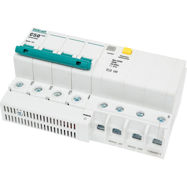 Дифавтомат DEKraft ДИФ-101 4п 50А 30мА 4.5кА AC 15025DEK 1113048
