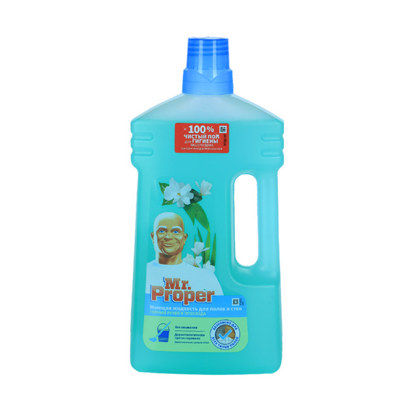 Моющая жидкость для полов и стен Mr.Proper Горный ручей и прохлада 1 л