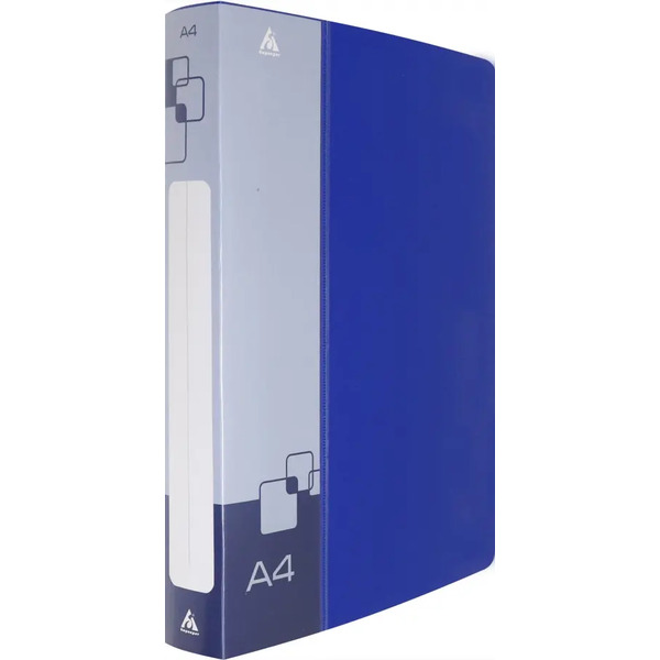 Папка на 2-х D-кольцах "Бюрократ", цвет: синий, A4, арт. -0840/2DBLU