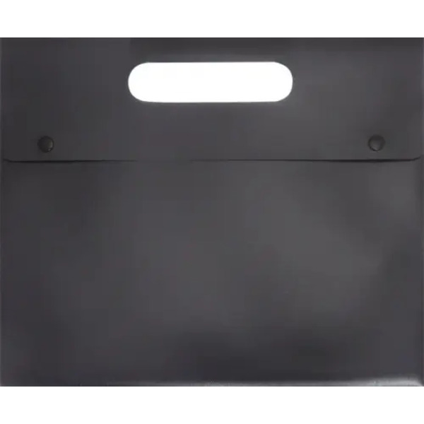 Папка для документов, черная, с ручкой