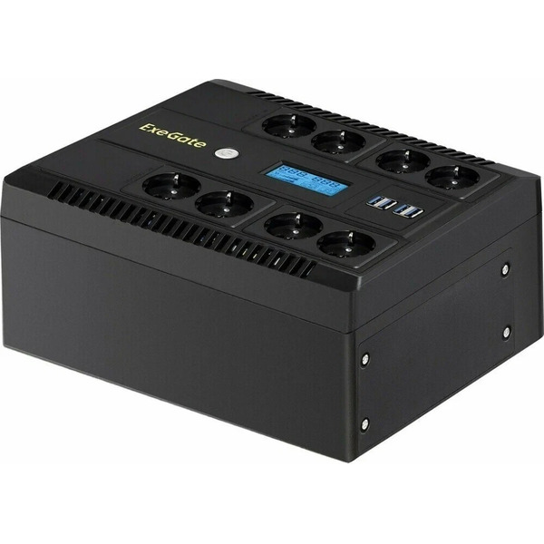 Источник бесперебойного питания EXEGATE LHB-800.LCD.AVR.8SH.CH.USB (EX293857RUS)