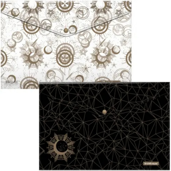 Набор из папок-конвертов на кнопке, А4, 4 шт.