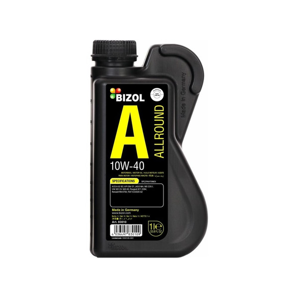 НС-синтетическое моторное масло Bizol Allround 10W-40 SN, A3/B4 MA2 83010
