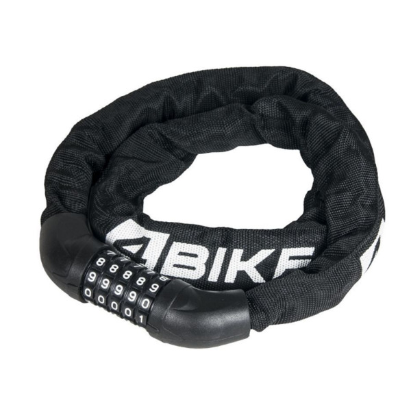 Велосипедный замок 4Bike 601, цепь, кодовый, 6x1000, черный, ARV-601-BLK