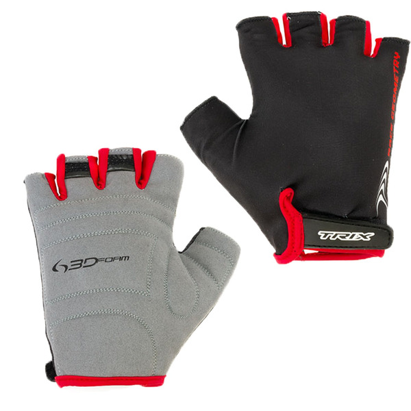 Велоперчатки TRIX мужские, короткие пальцы, черные, GL-TX-018024C-L-BK (Размер XL)
