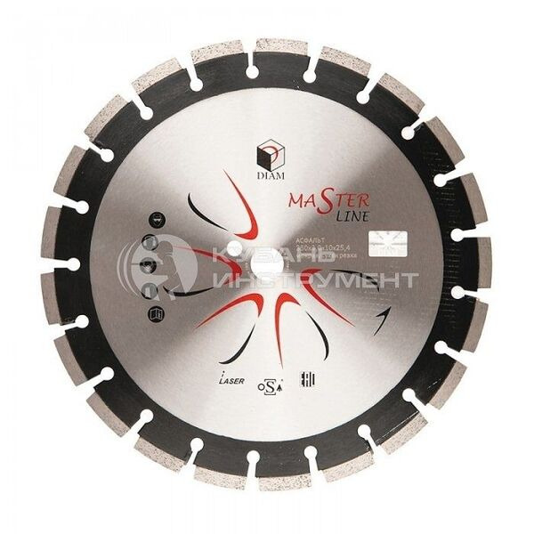 Диск алмазный Diam Master Line Асфальт 500*3,4*10*25,4 асфальт, асфальтобетон, пенобетон, абразивы 000490