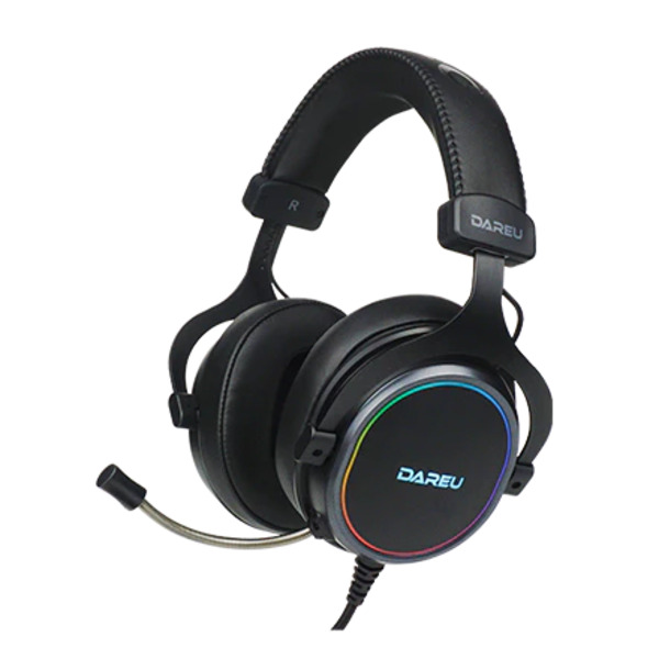 Накладные проводные игровые наушники Dareu EH925 Black