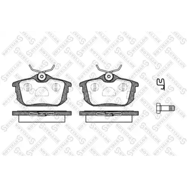 Тормозные колодки дисковые задняя ось STELLOX 616 012-SX