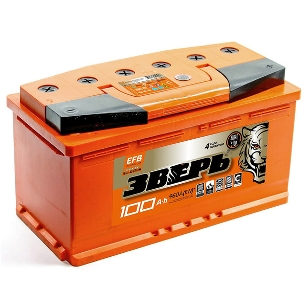 Автомобильный аккумулятор Зверь 100 Ач обратная полярность L5