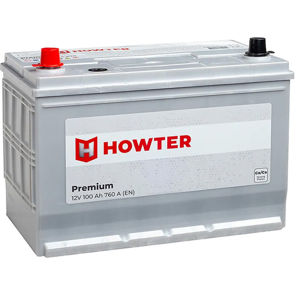Автомобильный аккумулятор Howter Premium Asia 100 Ач прямая полярность D23R