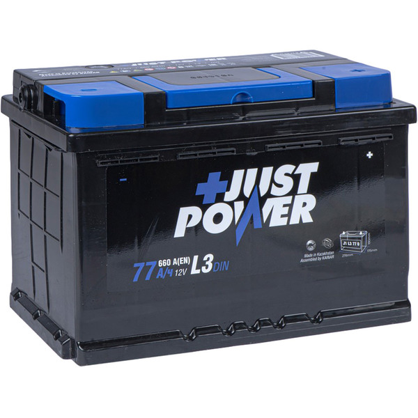 Автомобильный аккумулятор Just Power POWER 77 Ач обратная полярность L3
