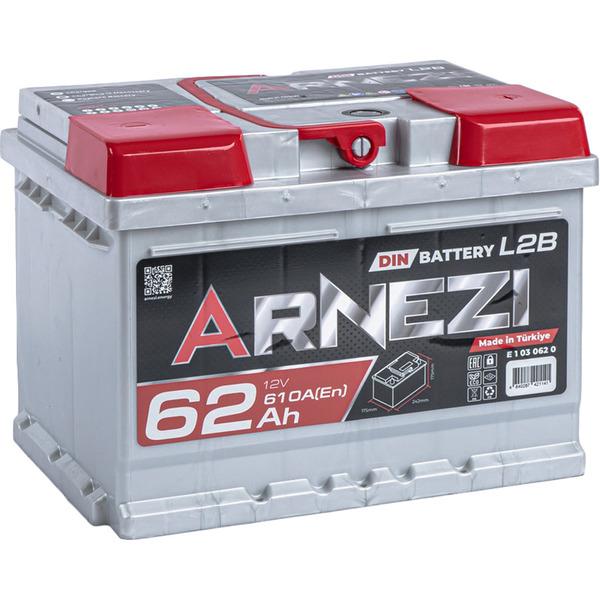 Автомобильный аккумулятор ARNEZI 62 Ач обратная полярность LB2