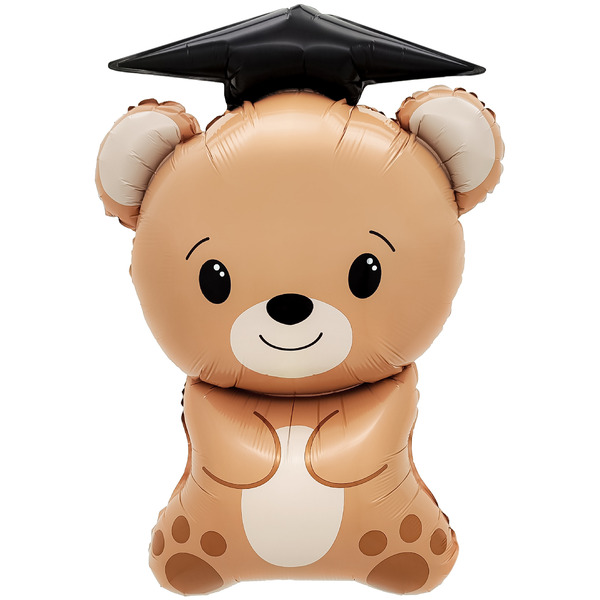 Шар (30"/76 см) Фигура, Мишка Выпускник, 1 шт.