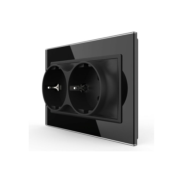 Электрическая двойная розетка LIVOLO VL-C7CTF16A.TF16A-BP