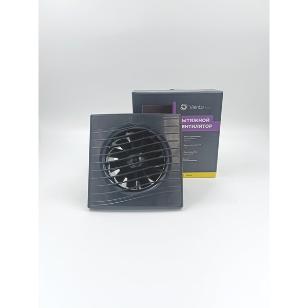 Осевой вытяжной вентилятор ВИЕНТО ВОЛНА В100СК STILL black-B