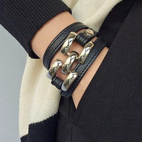 XENIA DUKOVA Браслет кожаный на руку