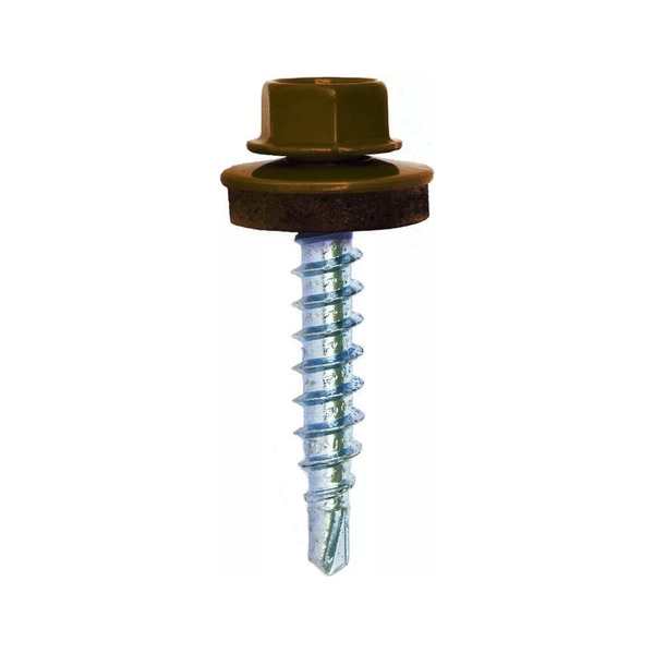 Кровельный саморез Bohrer ПРОМ 4,8x29 RAL8017 шоколад 4500 шт. SKRAL-4,8х29 RAL8017