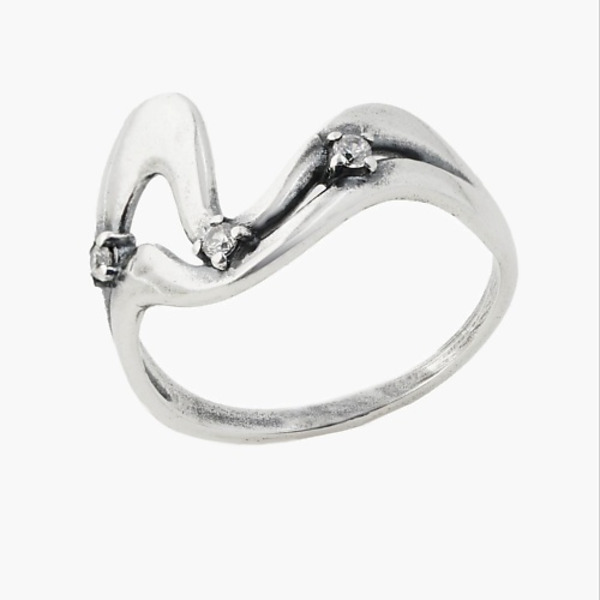 SHINE & BEAUTY Кольцо с фианитами покрытое серебром