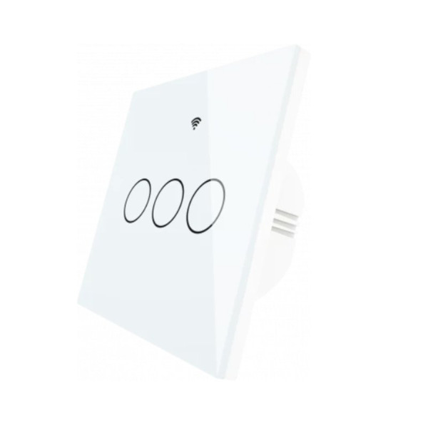 Умный сенсорный выключатель Moes ZigBee Smart Switch Triple ZTS-EU White