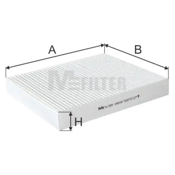 Салонный фильтр MFILTER K 9018 CHEVROLET Cruze 1.6/1.8/2.0CDTi 09>,OPEL Insigna 1.6/1.8/2.0/2.8/2.0CDTi 08>