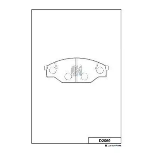 D2069-01 197 10=Y02-209 !колодки дисковые п.\ Toyota Hilux 1.8 89-94/Hiace 1.8-2.4D 83-89