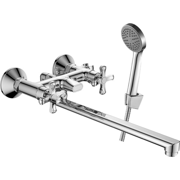 Универсальный двуручный смеситель для ванны decoroom DR52043