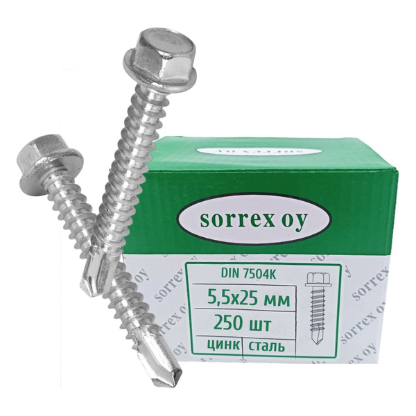 Саморез SORREX 7504K-ZN-M5.5X25 7504K-1-055-025 250
