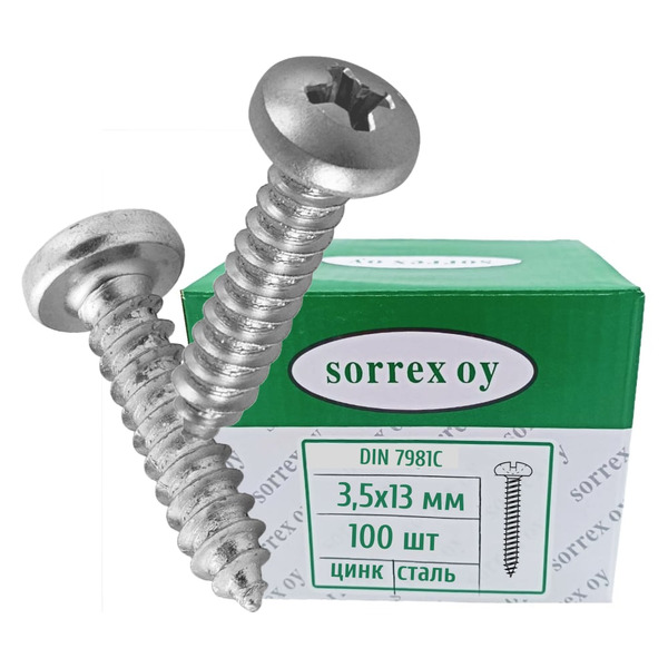 Саморез SORREX 3.5х13 DIN7981С 100 шт. 7981С-1-035-013 100