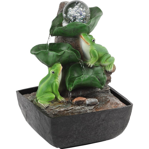 Настольный фонтан с подсветкой GREEN APPLE GAFN01504 Лягушки с шаром Б0038777