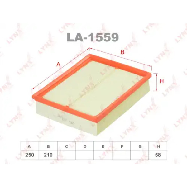 Фильтр воздушный LYNXAUTO LA-1559
